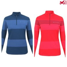 [MILLET] 여성 FW 코트나 원단 스트라이프 델라 집업 티셔츠 (MXOFT503)