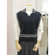 23봄 세라 카라 절개 니트 베스트 OK3SCV113