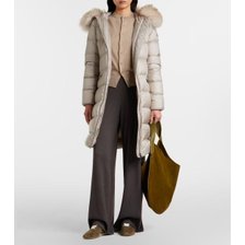 26FW 몽클레어 보에딕 후드 셔링 트림 롱 다운 자켓 1C00015 595FE 268_추가이미지