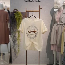 ab.f.z 라운드넥 치타 프린트 레터링 반팔 티셔츠 ACW2HK36D