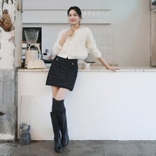 [24 F/W] 잇미샤 트위드 셋업 미니 스커트 ITOAZSK560