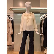 [케네스레이디](E509) 프릴다운 도트 블라우스 (EWBLMB0600)
