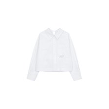 [보브][24봄]레터링 포인트 크롭 셔츠(7154160002)