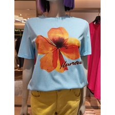 (23 S/S) 꽃 프린트 라운드 티셔츠 BATS55331_추가이미지