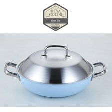 [finn ilo] 핀일로 헥사칼라스텐 통5중28cm 파티웍+스텐뚜껑+찜기(6color)_추가이미지