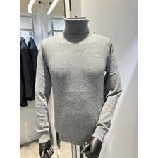 바쏘&바쏘옴므]2024 FW 따뜻한 울 캐시미어 터틀넥니트 그레이