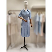 [케네스레이디](E509) 빈커 오픈카라 벨티드 원피스 (EWOPNG0300)