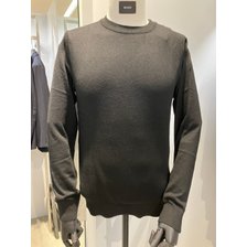 바쏘&바쏘옴므]2024 FW 라운드 캐시미어 혼방 니트 검정