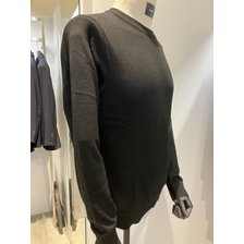 바쏘&바쏘옴므]2024 FW 라운드 캐시미어 혼방 니트 검정_추가이미지