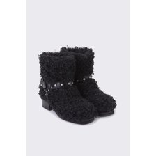 Belted fur boots(black) DG3CW23527BLK