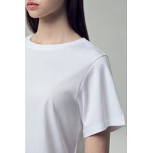 [SJYP][24S/S]로고 자수 베이직 티셔츠(PW2E3TTOE04W)