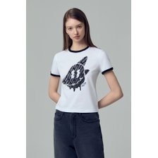 [SJYP][24S/S]리브 콘트라스트 디노 티셔츠(PW2E4TTO2050)