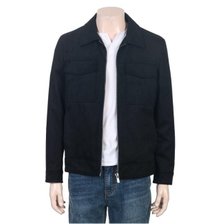 바쏘&바쏘옴므]2024 S/S 비건 스웨이드 트러거 점퍼 블랙