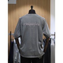 BON 다크그레이 가먼트다잉 일루미네이션 오버핏 반팔 티셔츠 BN4MTS757