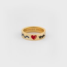 DOODLE RNG(6mm) SILVER925(18K GOLD PLATED)