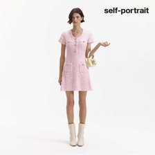 [self-portrait] 핑크 시퀸 니트 미니 드레스 (SS24-146S-P)