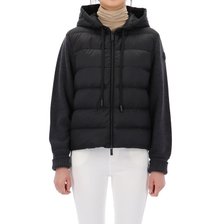 [명품] 26FW 몽클레어 로고 패치 믹스 후드 집업 자켓 9B00019 M1131