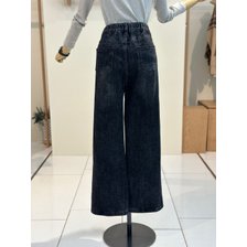 약기모 뒷밴딩 세미와이드 청바지 JNDDP004B_추가이미지
