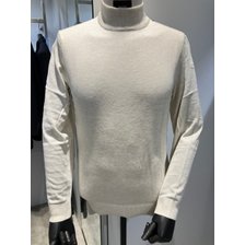 바쏘&바쏘옴므]2024 FW 따뜻한 캐시미어 혼방 터틀넥 니트 크림
