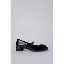 Round heel mary Jane flat(black) DG1DA22501BLK