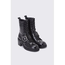 Chain polygon lace-up walker boots(black) DG3CW23526BLK