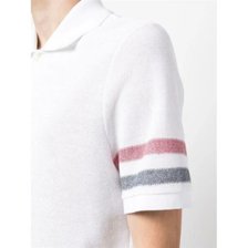 [명품] 톰브라운 RWB 트리밍 코튼 반팔 카라티 화이트 MJP169A J0046 100_추가이미지