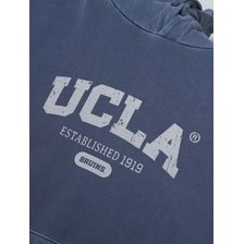 [UCLA]UCLA 피그먼트 스몰로고 오버핏 후드티셔츠[BLUE]UA9LT01 43_추가이미지