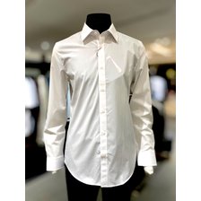 [바쏘&바쏘옴므]스탠다드 카라넥 남성 기본 화이트 정장셔츠(슬림핏) WSW3TD01