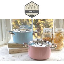 [finn ilo] 핀일로 헥사 칼라스텐 통5중 24cm 양수냄비+스텐뚜껑(6color)
