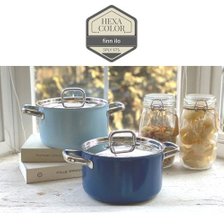 [finn ilo] 핀일로 헥사 칼라스텐 통5중 20cm 양수냄비+스텐뚜껑(4color)