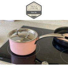 [finn ilo] 핀일로 헥사 칼라스텐 통5중 16cm 편수냄비+스텐뚜껑(4color)