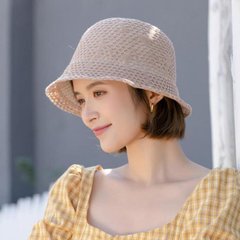 여자 벙거지 니트 스타일 짜임 패턴 버킷햇 깊은 모자 여성