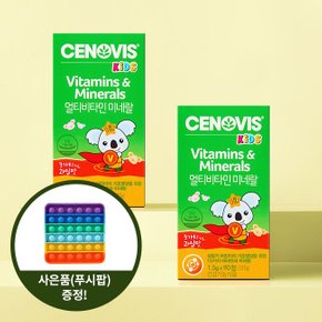[사은품 증정] 키즈 멀티비타민 미네랄 과일맛 90정 2개 90일분