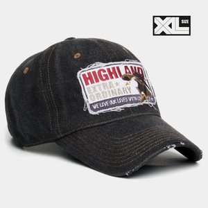 빅사이즈 워싱 볼캡 XL HIGH EA DENIM CAP BLACK