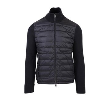 26FW 몽클레어 패딩 울 가디건 9B50700 A9341 999 BLACK DOM