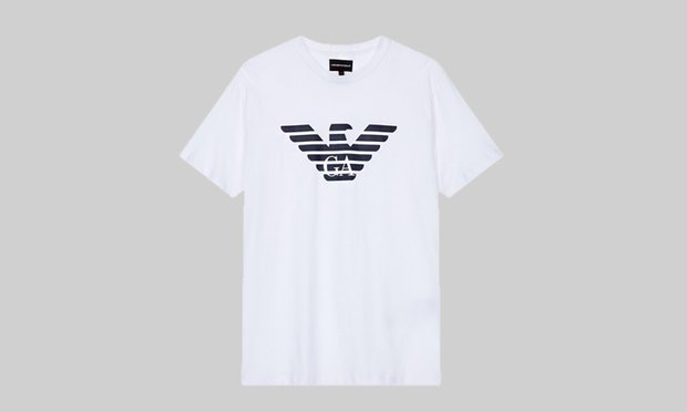 [2022 S/S 엠포리오아르마니][남성]이글 로고 코튼 티셔츠 (A512126143)