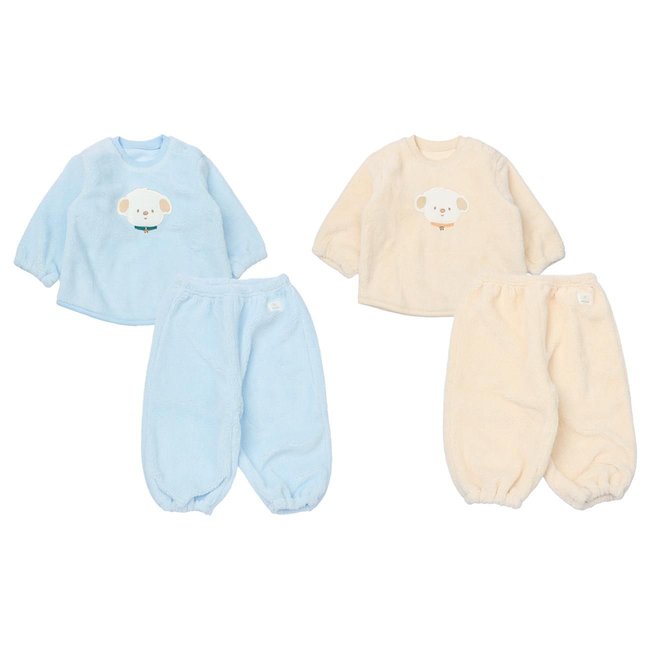 (압소바쌍둥이출산,백일,돌,아기상하복세트)쿠루아상하크림+블루세트(A27-13004SET) 추가 이미지