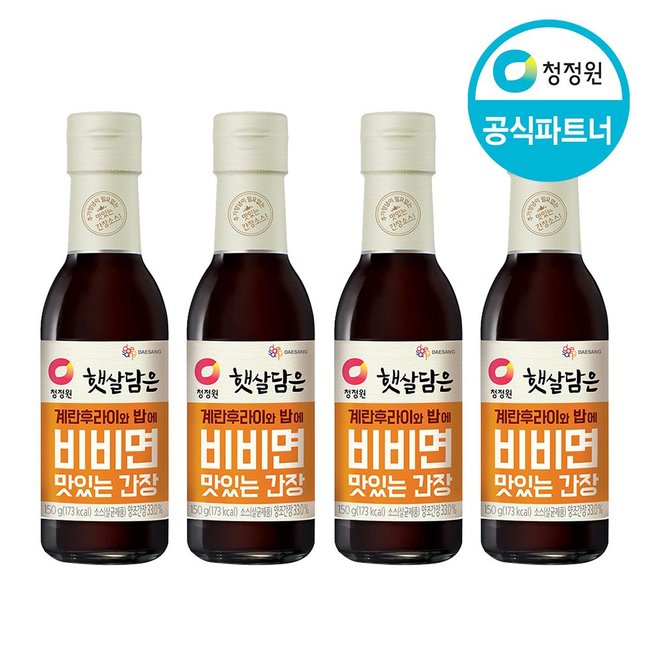 청정원 햇살담은 비비면 맛있는 간장 150gx4개