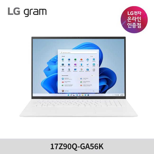 LG전자 LG그램 12세대 17Z90Q-GA56K 윈도우11