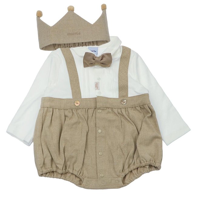 (압소바출산선물,백일돌선물,귀여운유아복,우주복)가모프정장우주복(왕관)(A25-22302) 추가 이미지