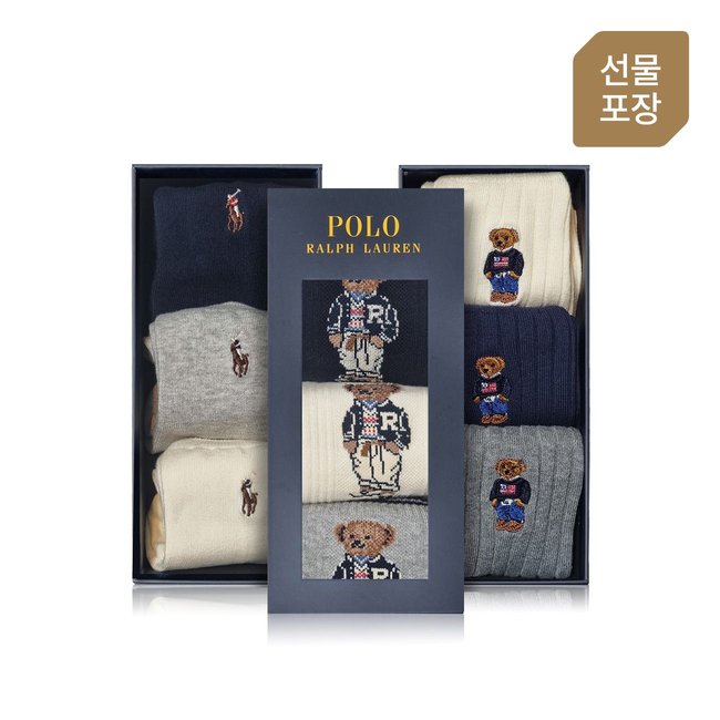 [갤프라이스][폴로] 숙녀/신사 양말 3족세트 (6종 택1)