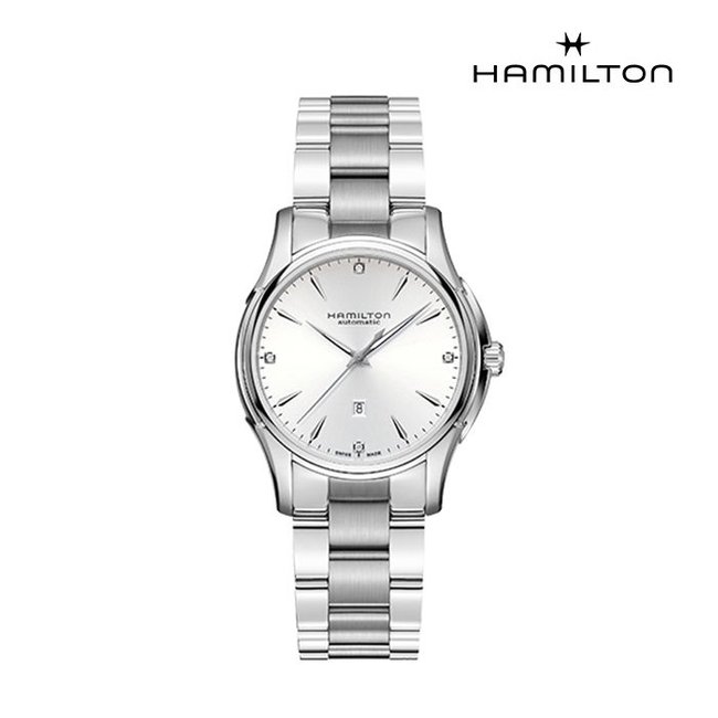 [공식] 해밀턴 H32315111 재즈마스터 뷰매틱 레이디 오토 다이아몬드 화이트 메탈 여성 시계
