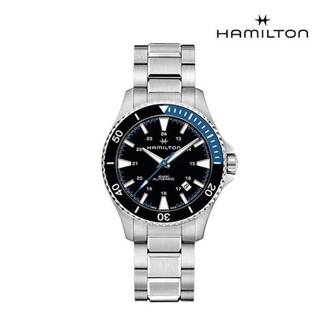 [공식] 해밀턴 H82315131 카키 스쿠버 오토 40mm 블루-블랙 메탈 남성 시계