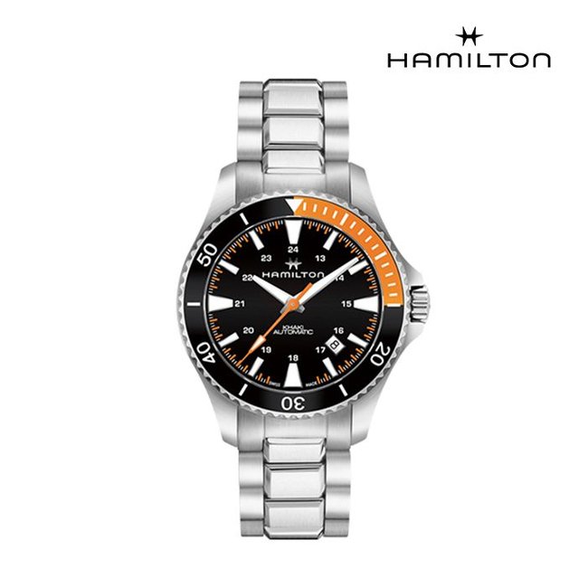 [공식] 해밀턴 H82305131 카키 스쿠버 오토 40mm 오렌지-블랙 메탈 남성 시계