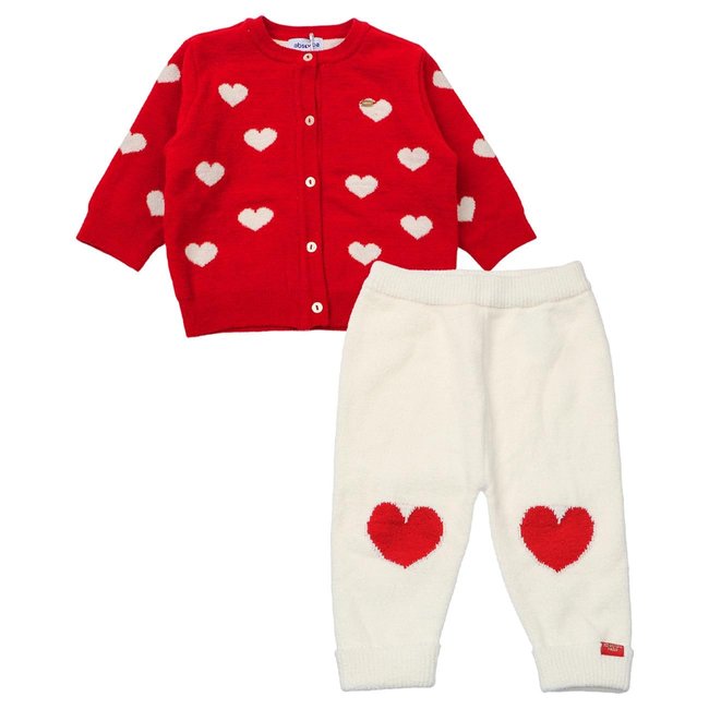 (압소바출산,백일,돌,귀여운아기상하복,압소바상하복)루비니트가디건상하(A27-21212) 추가 이미지