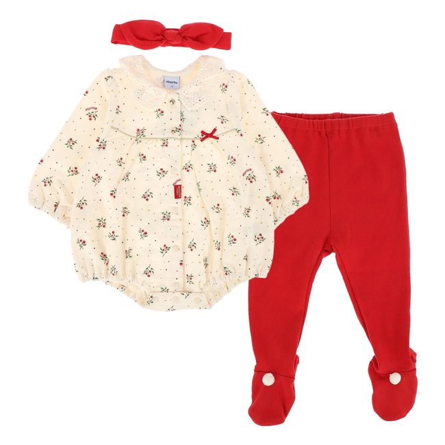 (압소바뱀띠,출산,백일,돌,아기외출복)루비우주복헤어밴드세트(A27-22301) 추가 이미지