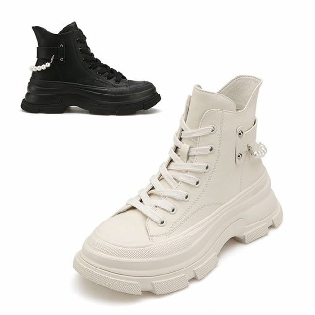 [미소페] 여성 소가죽 캐주얼 스니커즈 (5CM) 012330701 C-2B