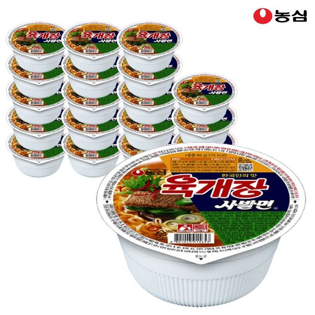 농심 육개장사발면 86g x 24개
