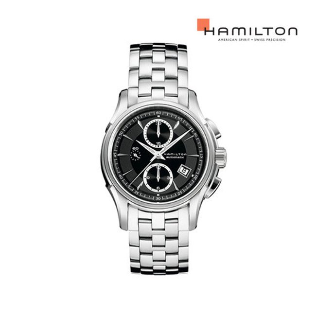 [공식] 해밀턴 H32616133 재즈마스터 오토크로노 42mm 블랙 메탈 남성 시계