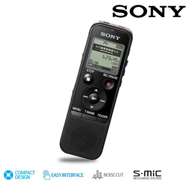 SONY 보이스레코더 ICD-PX470 4GB / USB 슬라이드 / 외장 메모리 슬롯 / PCM 녹음 / 배터리 사용